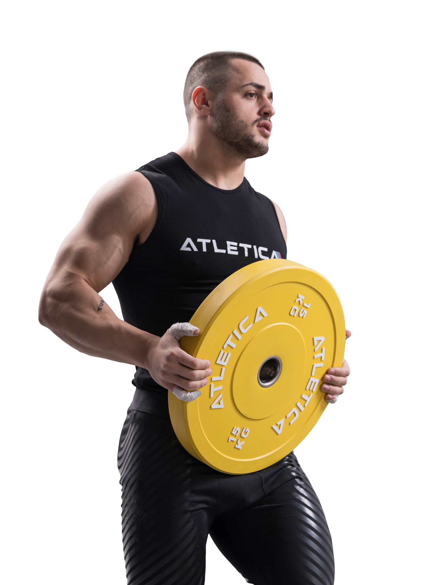 Gewichte: Color Bumper Plates Paarweise | Farbige und geräusch- sowie stoßdämpfende Vollgummi-Ummantelung | Robust & langlebig | Ø 50 mm Edelstahlring 