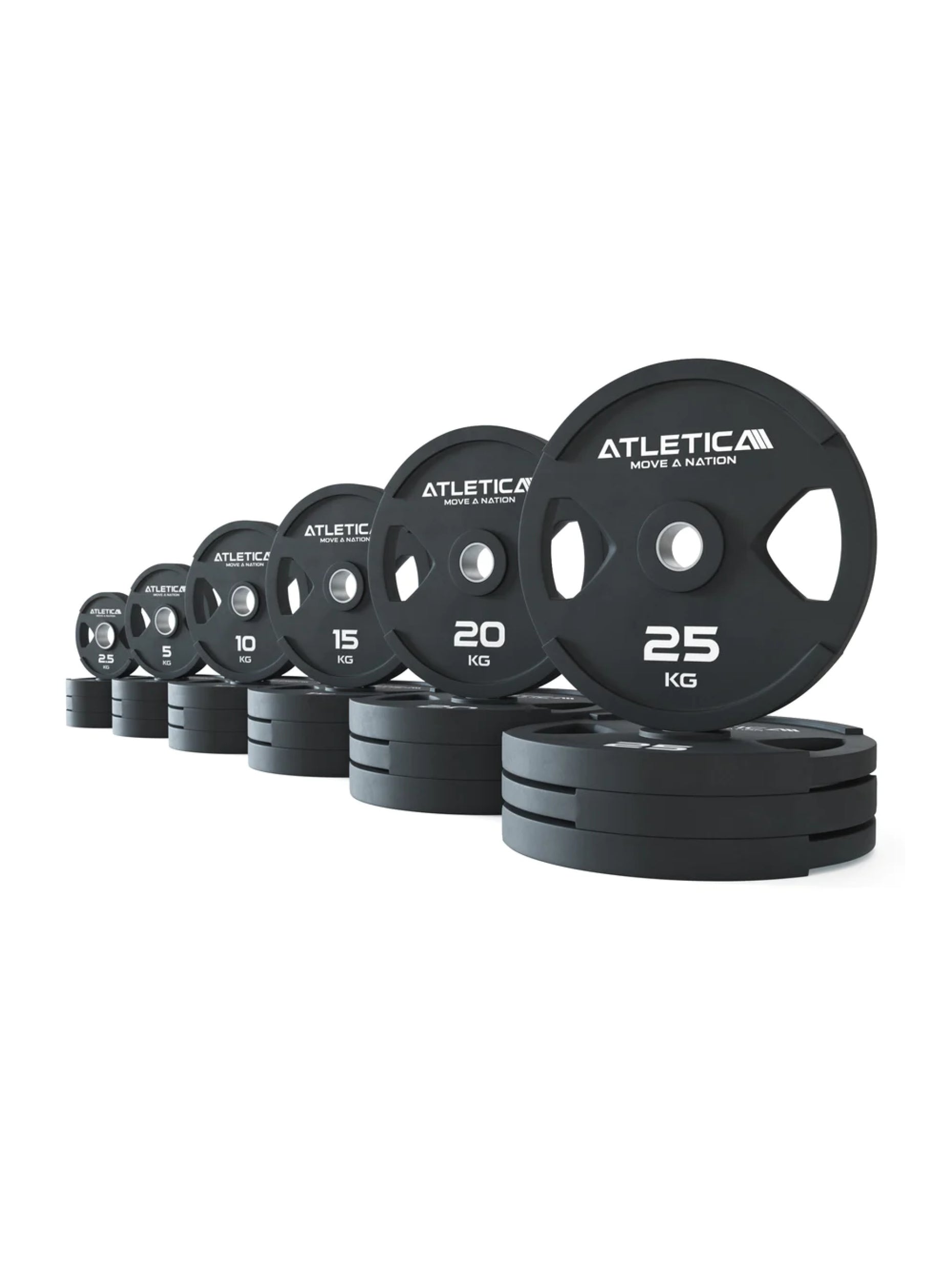 Gewichte Set 310 kg Set Dual-Gripper Plates in 4x2.5kg | 4x5kg | 4x10kg | 4x15kg | 4x20kg | 4x25kg | Schadstoffrei mit TÜV REACH Zertifikat