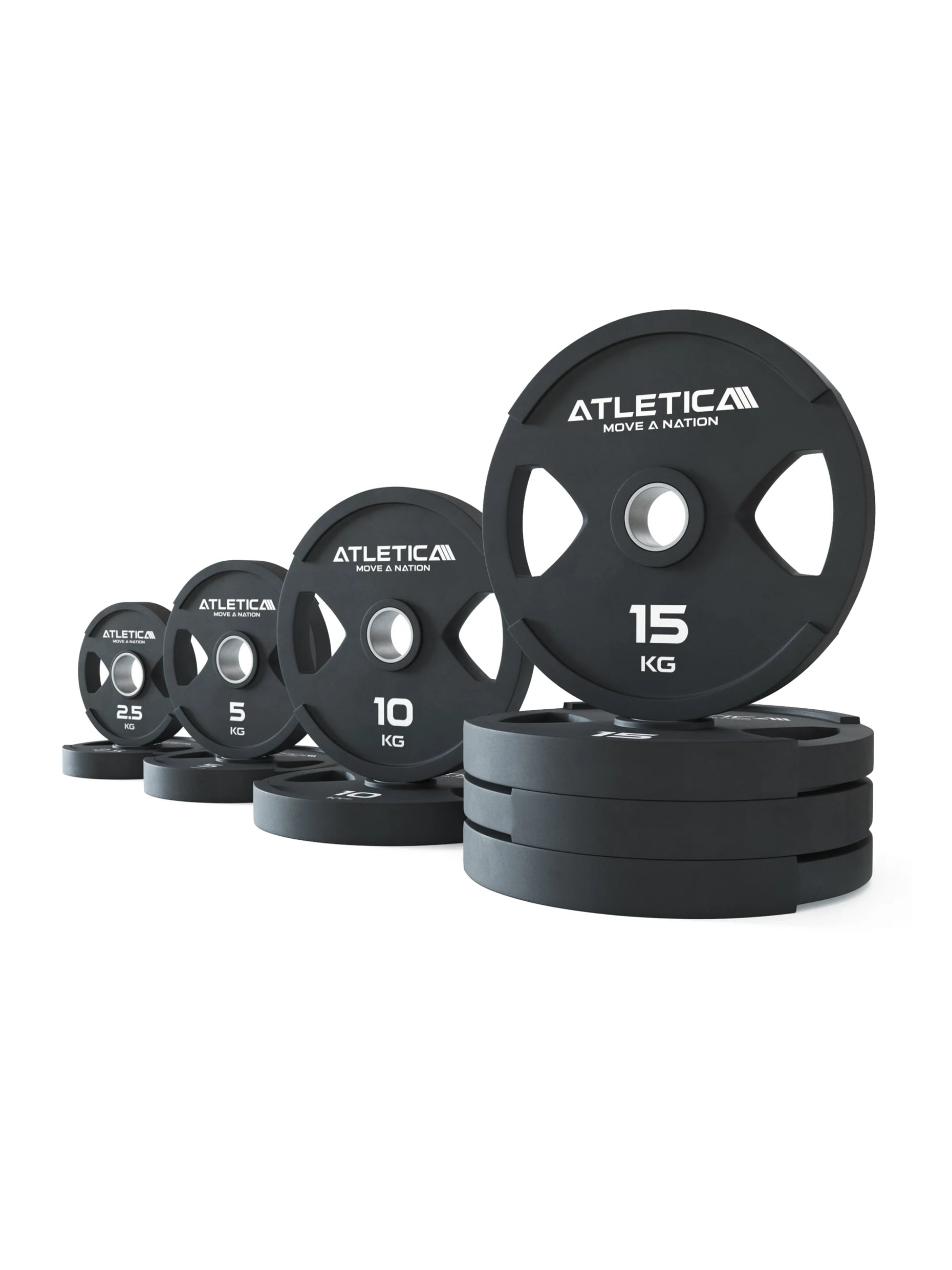 Trainingsscheiben 95kg Set Dual-Gripper Plates in 2x2.5kg | 2x5kg | 2x10kg | 5x15kg | Schadstoffrei mit TÜV REACH Zertifikat