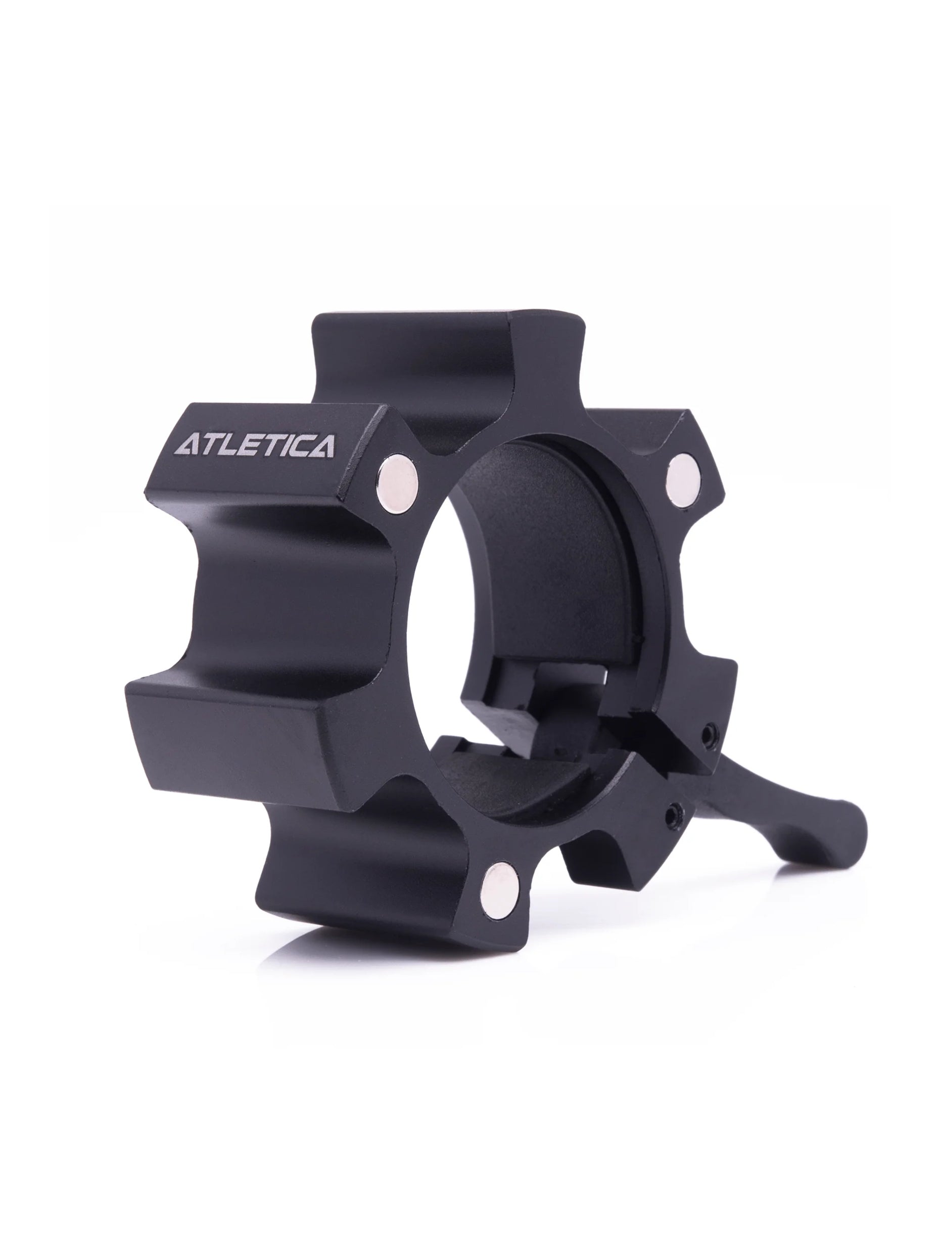 Aluminium Hantelverschlüsse Paarweise | 50 mm | Magnetisch | Gummischutz auf der Innenseite | Hervorragender Halt | #color_schwarz