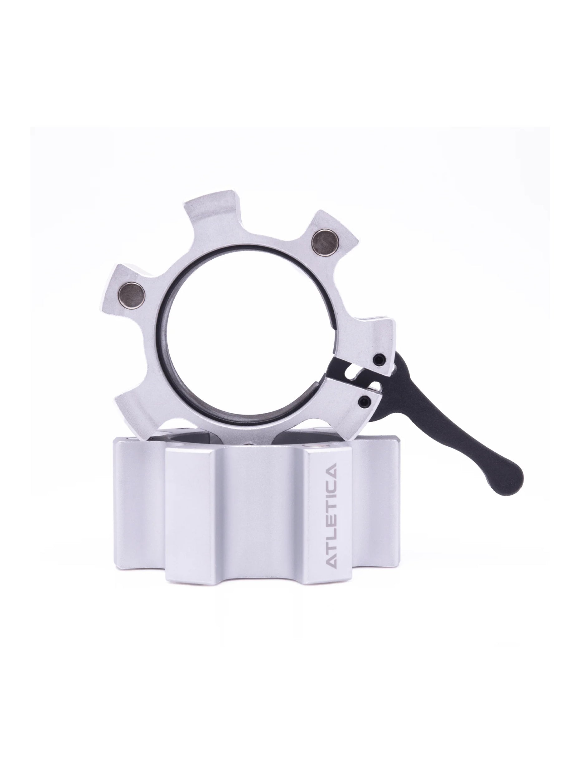 Aluminium Hantelverschlüsse Paarweise | 50 mm | Magnetisch | Gummischutz auf der Innenseite | Hervorragender Halt | 