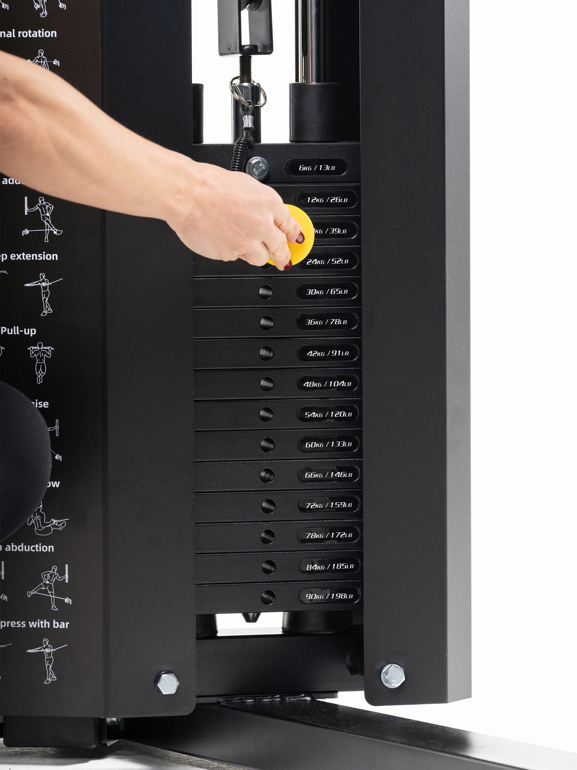 Steckgewichte an der Harrier Kabelzugstation