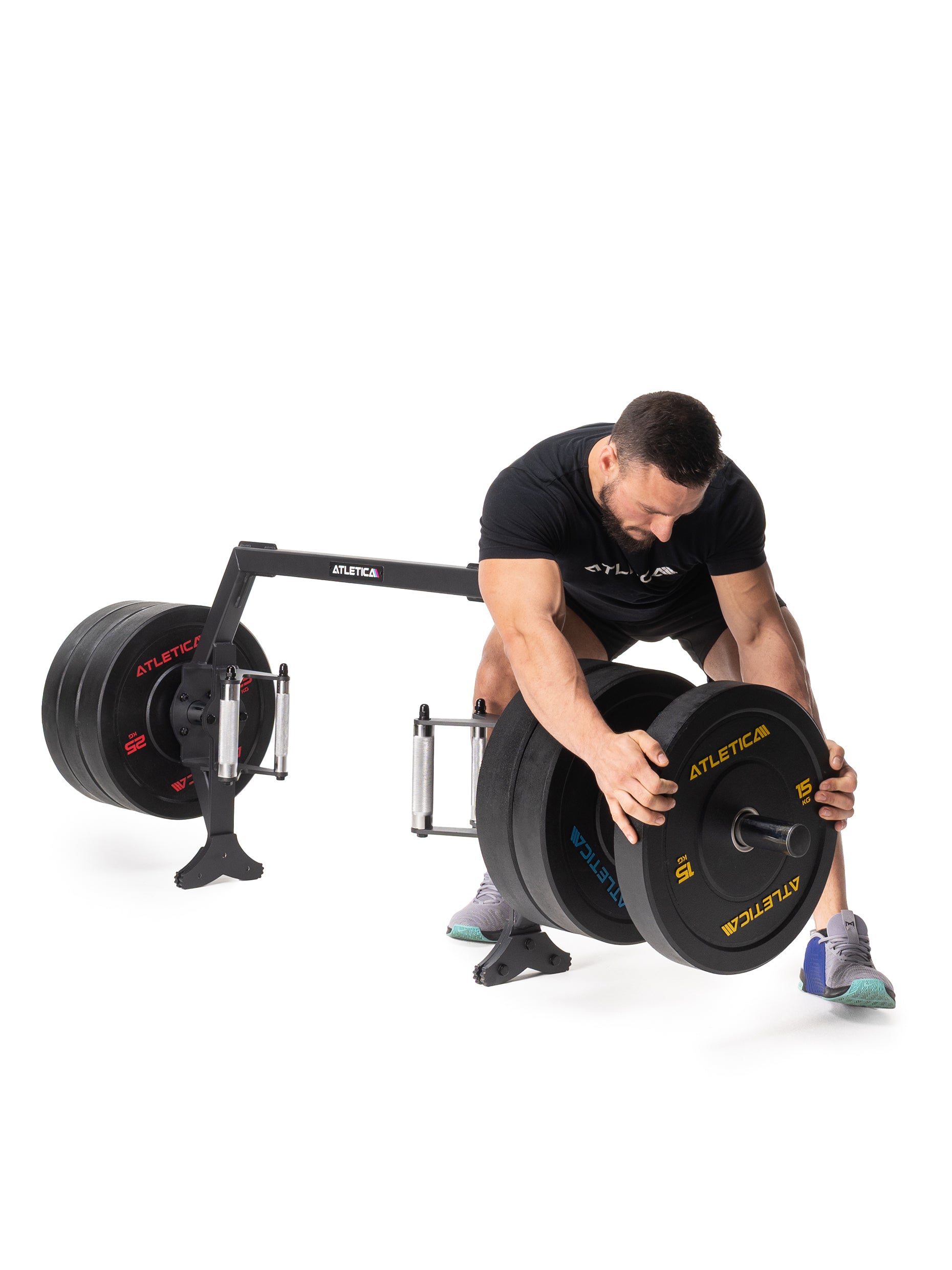 Hex Bar Beladung mit Gewichten