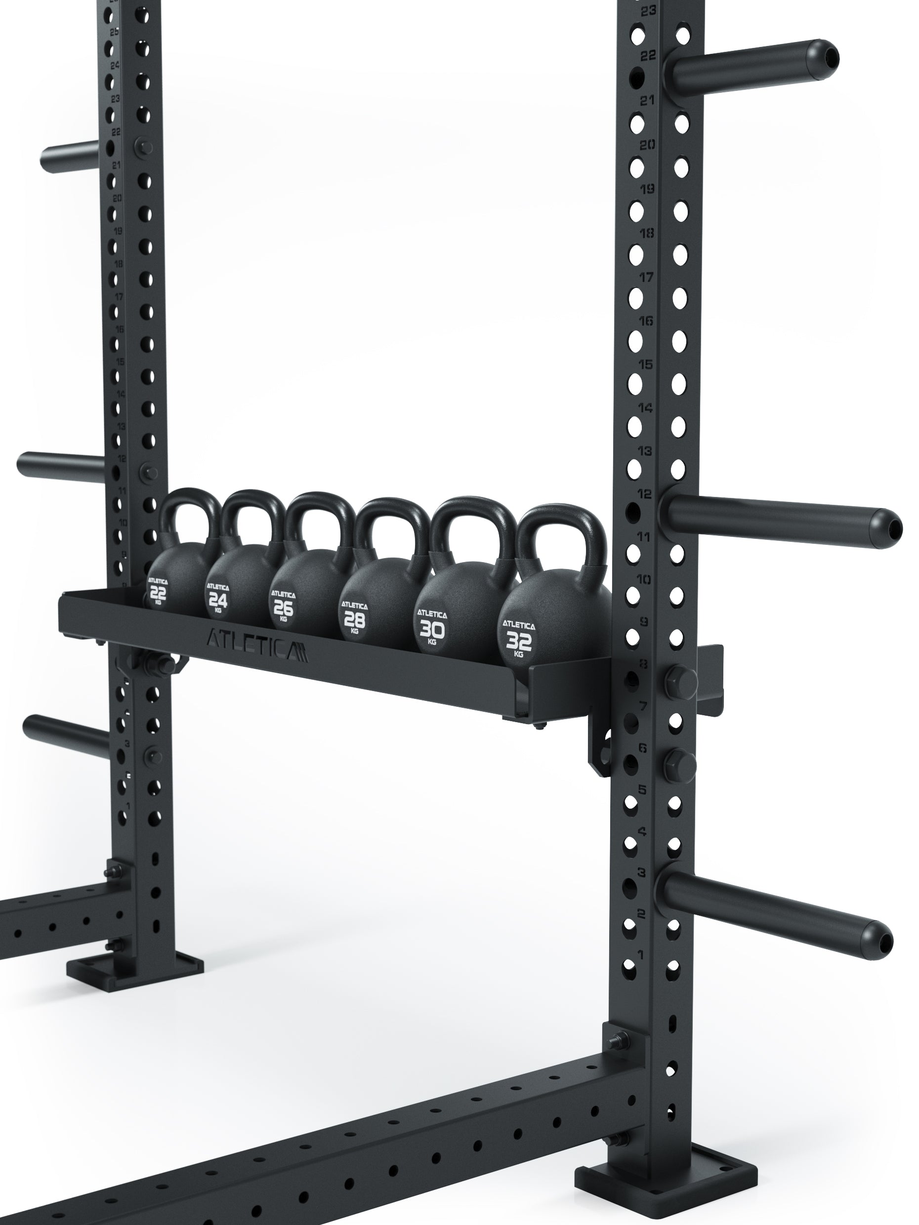 R8 Ablage für Power Rack für die Ordnung von Kettlebells oder Kurzhanteln