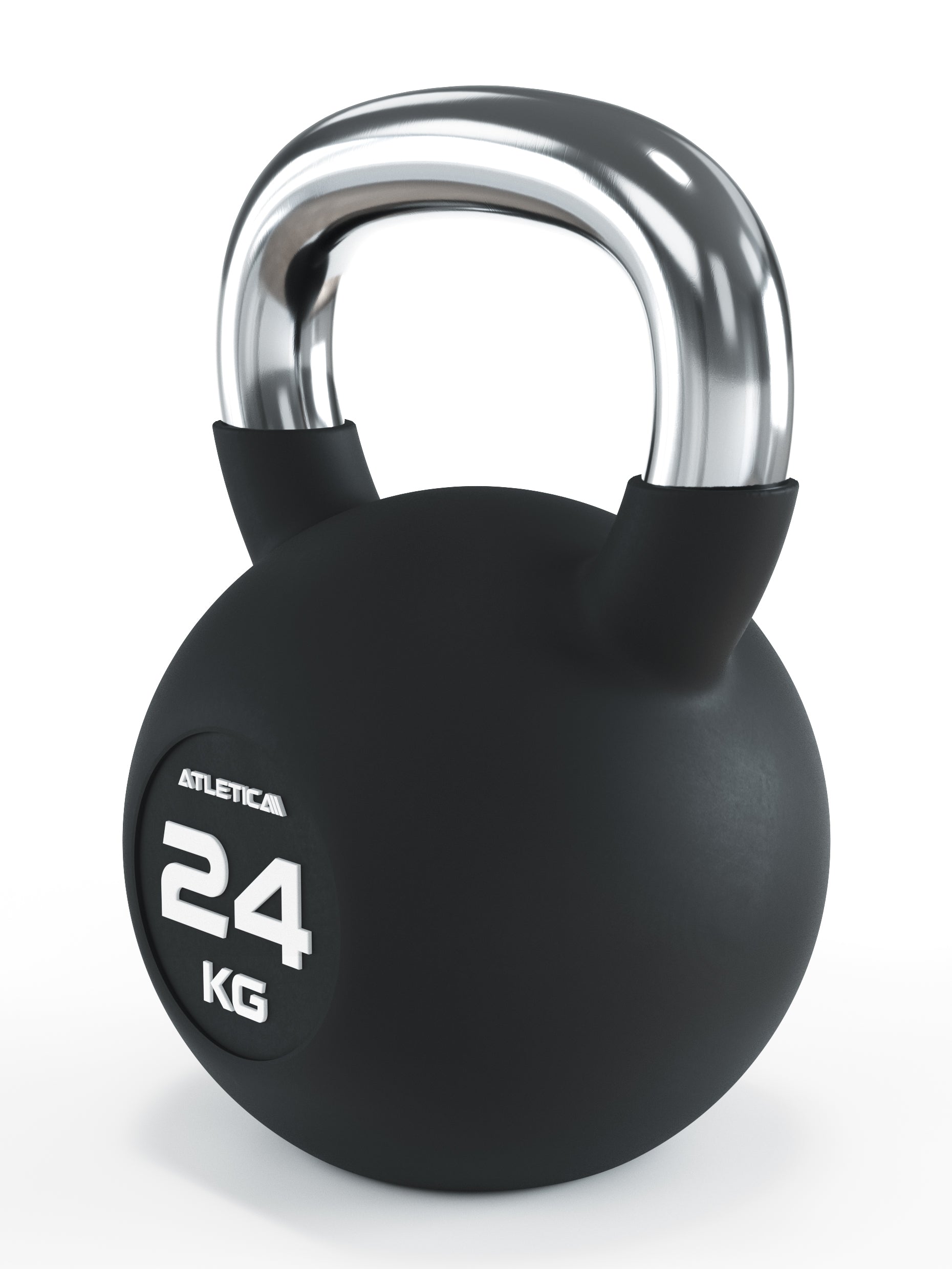 Gummierte Kugelhantel mit Chromgriff: 