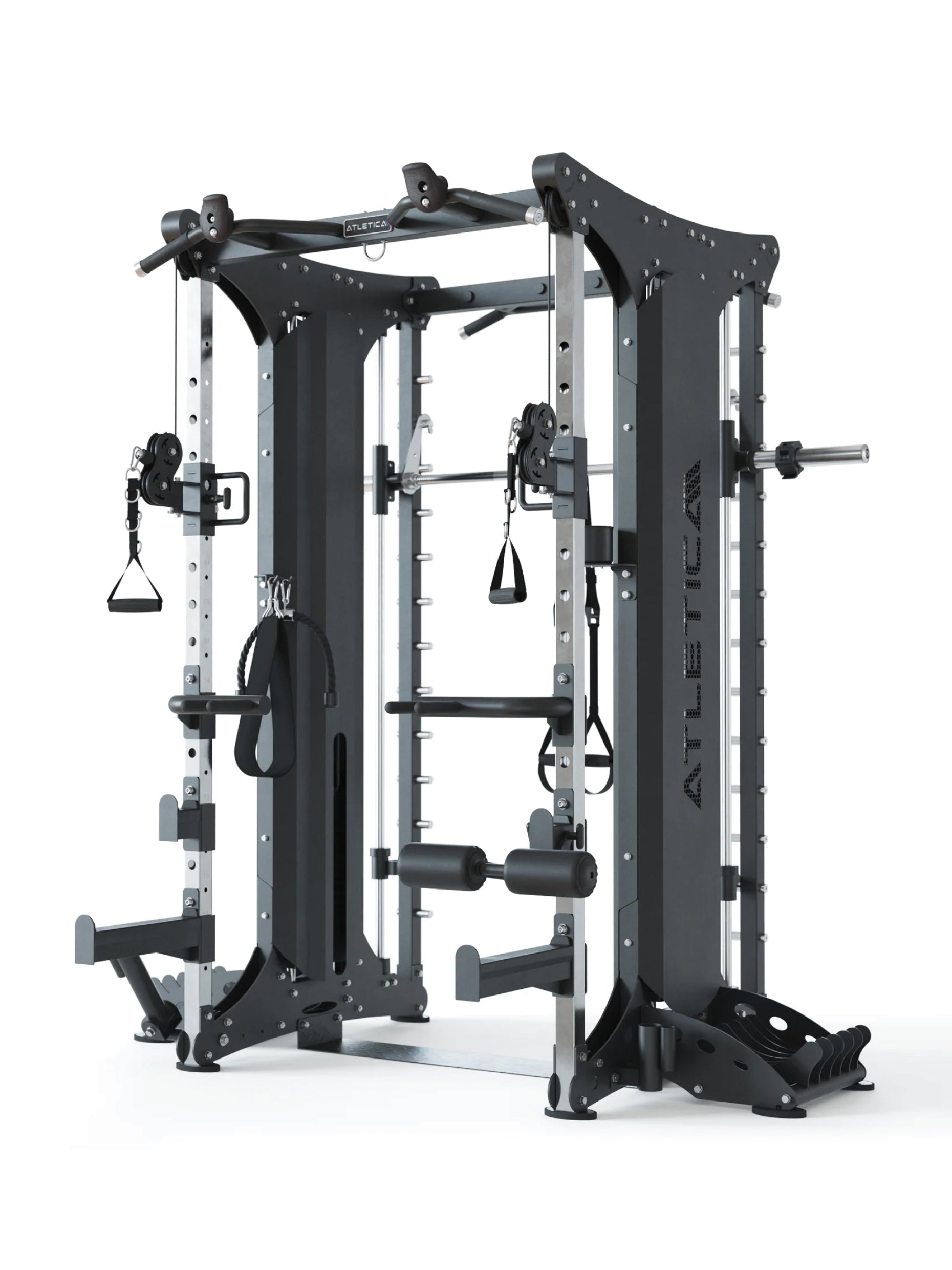 X-Dual Multipresse: Studio Qualität, Training zu zweit, entkoppelte Smith- und Kabelzugfunktion, zwei separat aufgebaute Einheiten