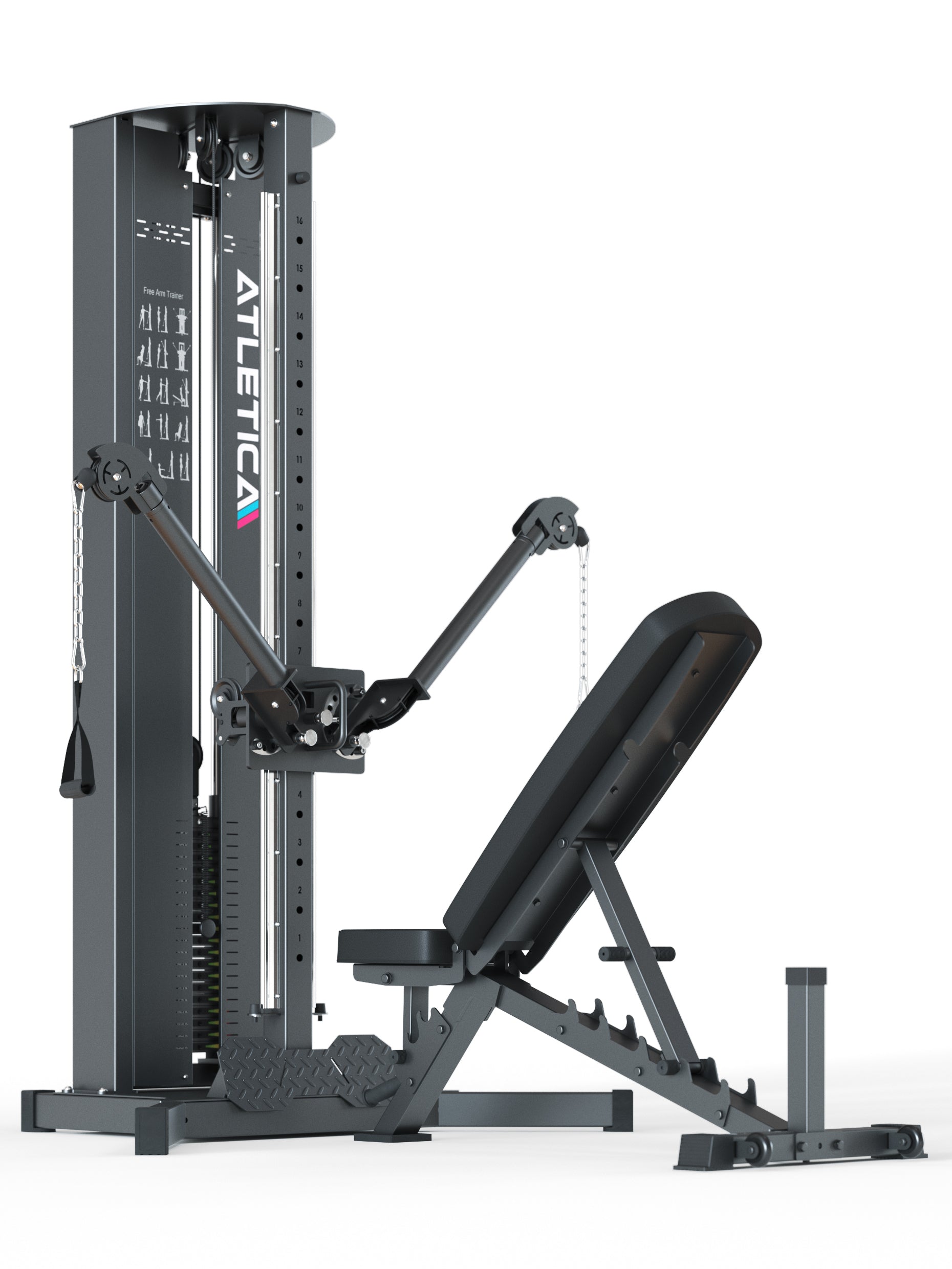 Kabelzugstation Kronika Duale: mit Hantelbank