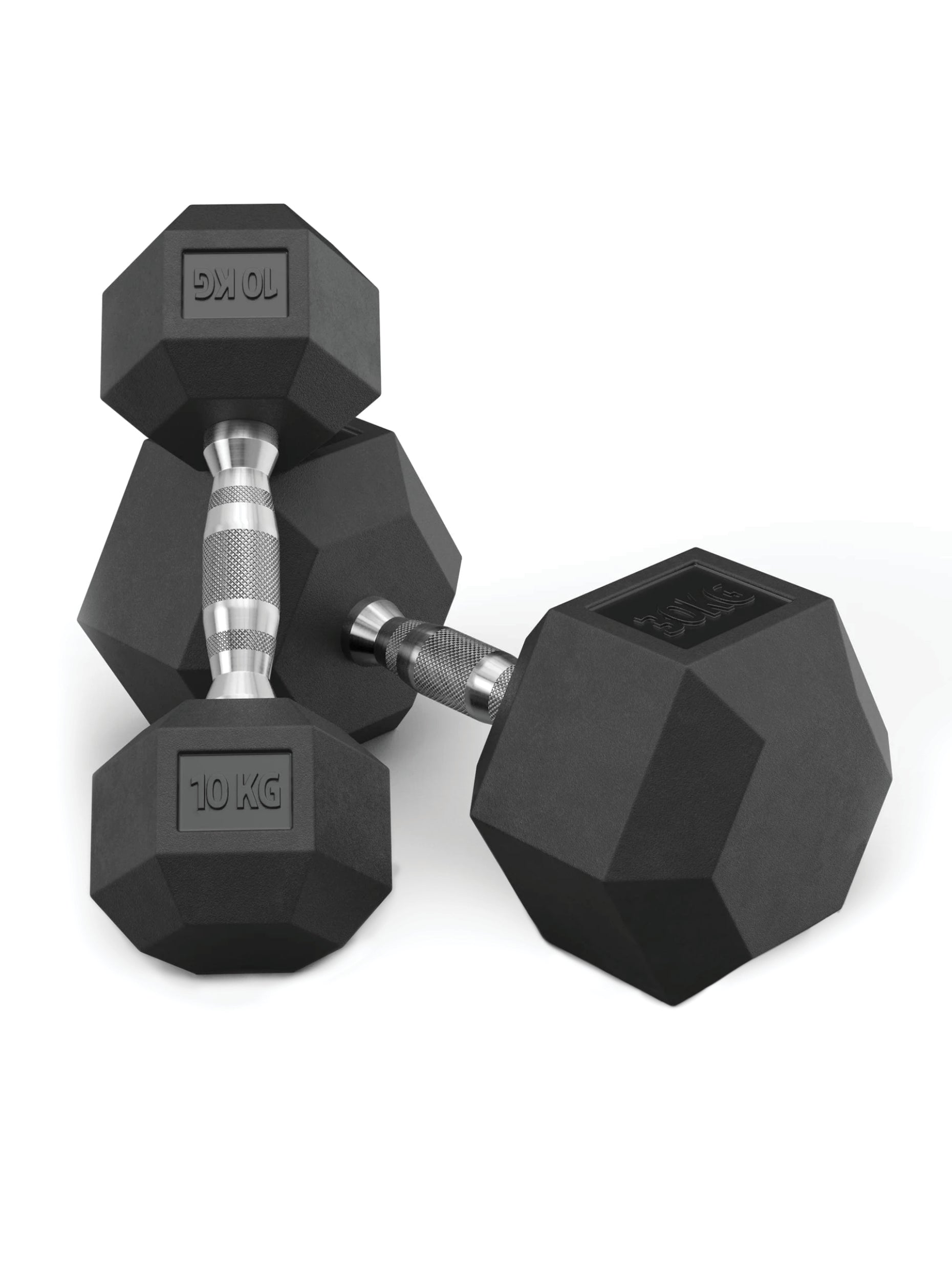 Gewichte Hexagon Kurzhanteln: Hexagon SET 10kg-30kgATLETICA Hexagon PVC Kurzhanteln SET ∣ 10kg bis 30kg Paare ∣ jeweils 2.5kg Steigerung ∣ Professioneller PVC Bezug