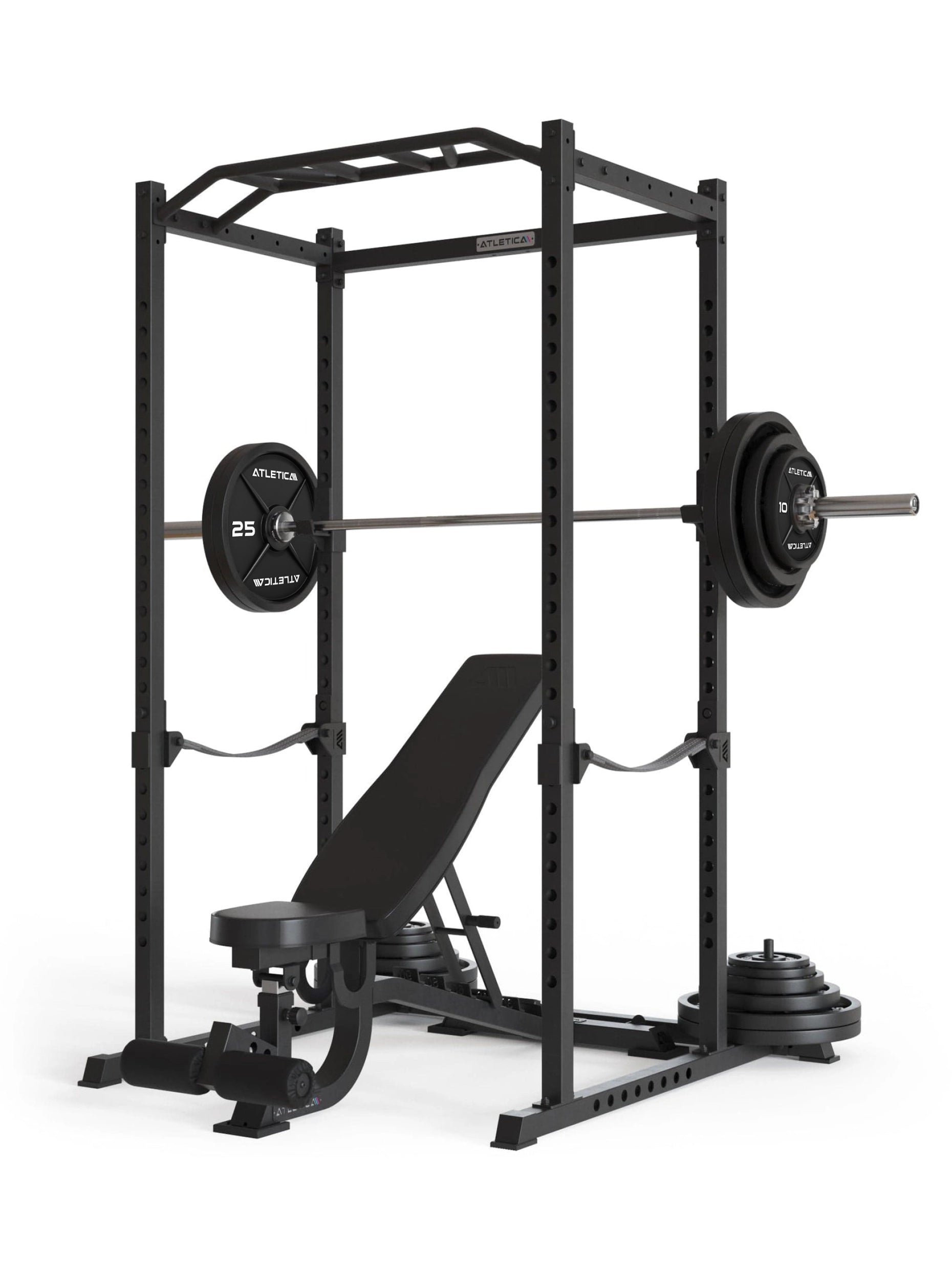 Power Rack R5 Base Käfig: Basiskäfig für Grundübungen, Multi-Grip Pull-Up Bar, Pin-and-Pipe-Safeties, J-Hooks und Gewichts-Pins, ideal für Fitnesstraining mit Hantelbank und Gewichten, #size_213-cm