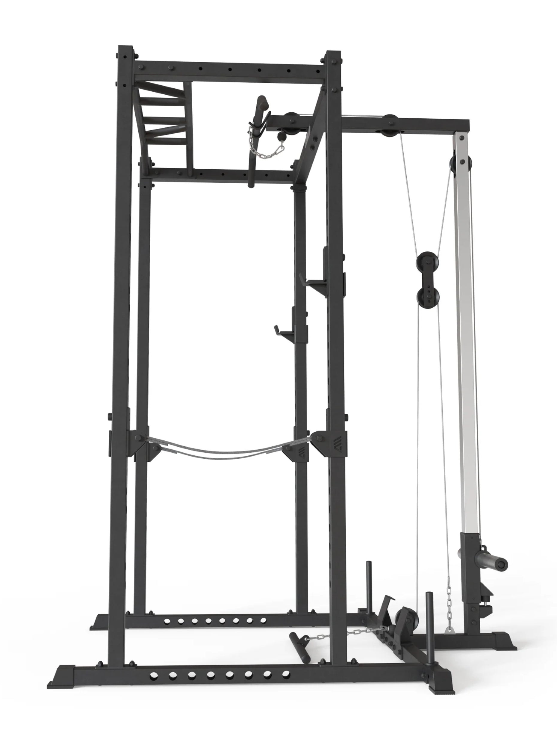 Power Rack Vega R5 mit Latzug:  Multi-Grip Pull-Up Bar, Pin-and-Pipe-Safeties, J-Hooks und Weight-Pins, ideal für Fitnesstraining mit Gewichten und Hantelbank, 