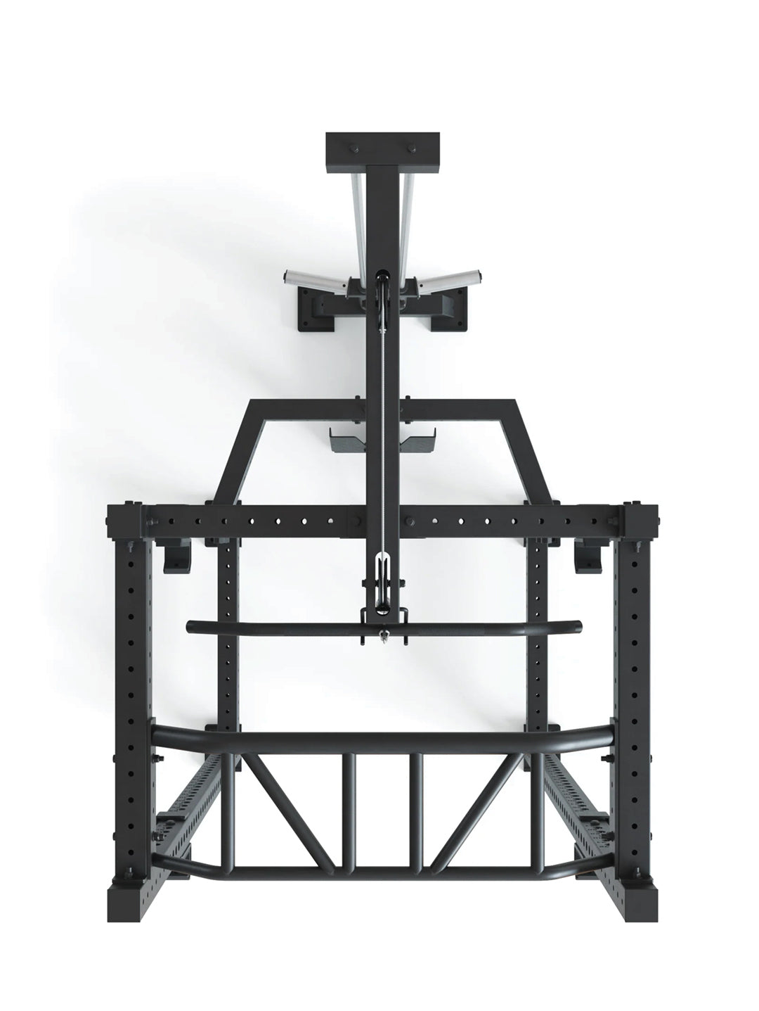 Full Squat Rack R8-BlackHawk: Multi-Grip Bar, 4 J-Hooks 