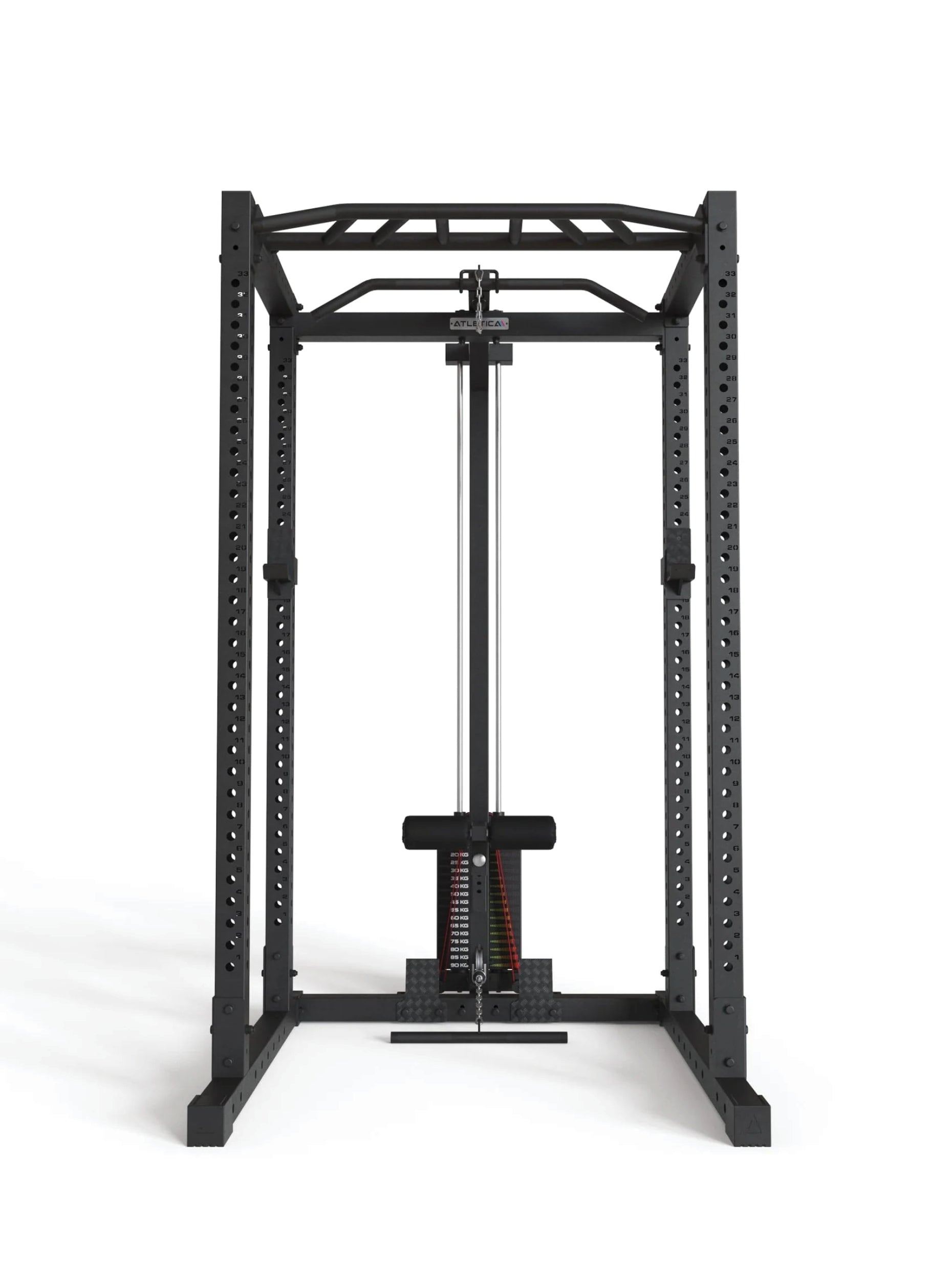 Power Rack, Squat Rack R7-Base Stack mit Latzug: #size_224-cm