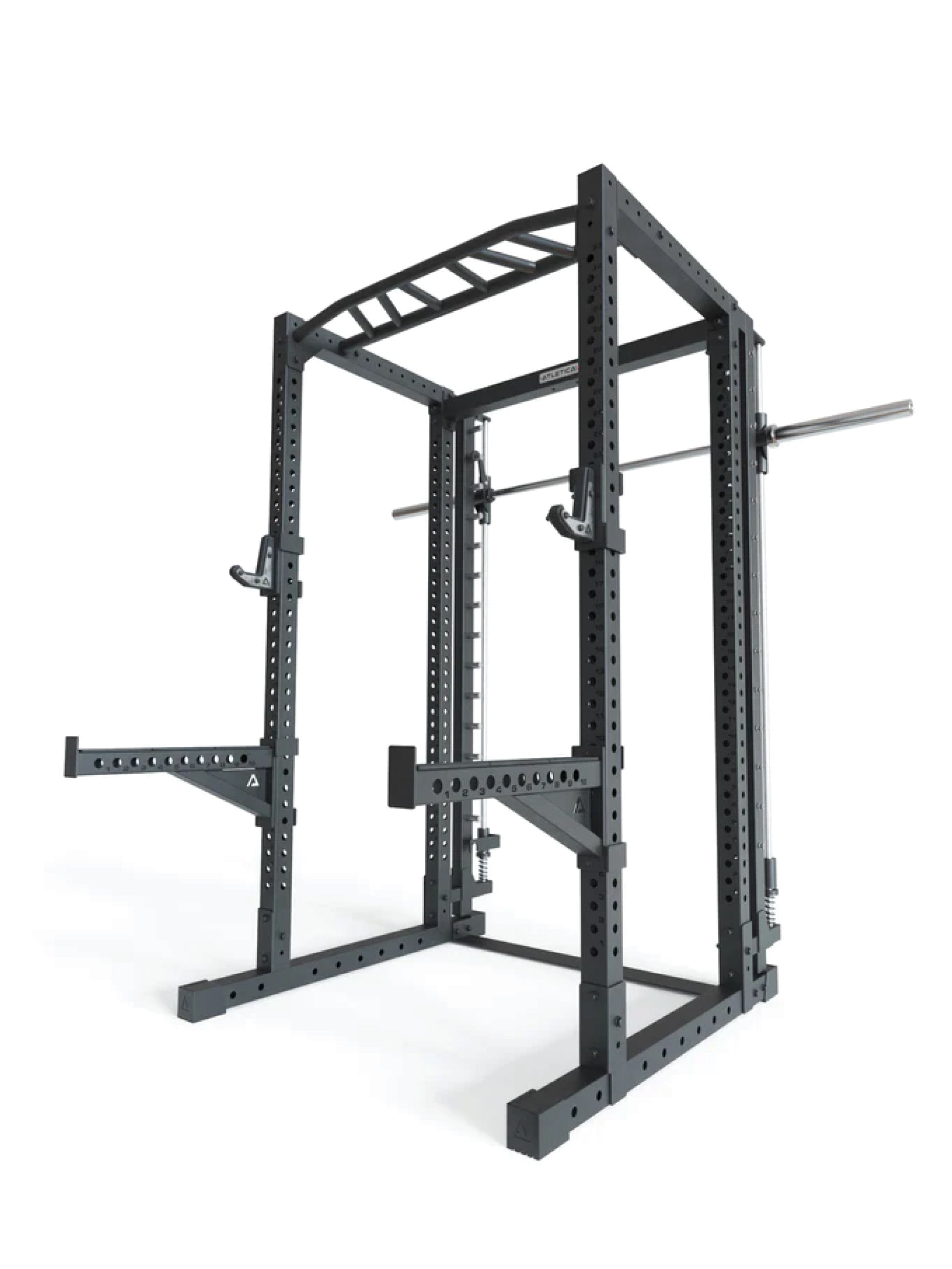 Power Rack R7-Reeve: Squat Rack mit Smith Machine und Klimmzugstange | Kompaktes Basisrack für Grundübungen | Calisthenics | Kniebeugen | Bankdrücken | Schulterdrücken | Rudern, 