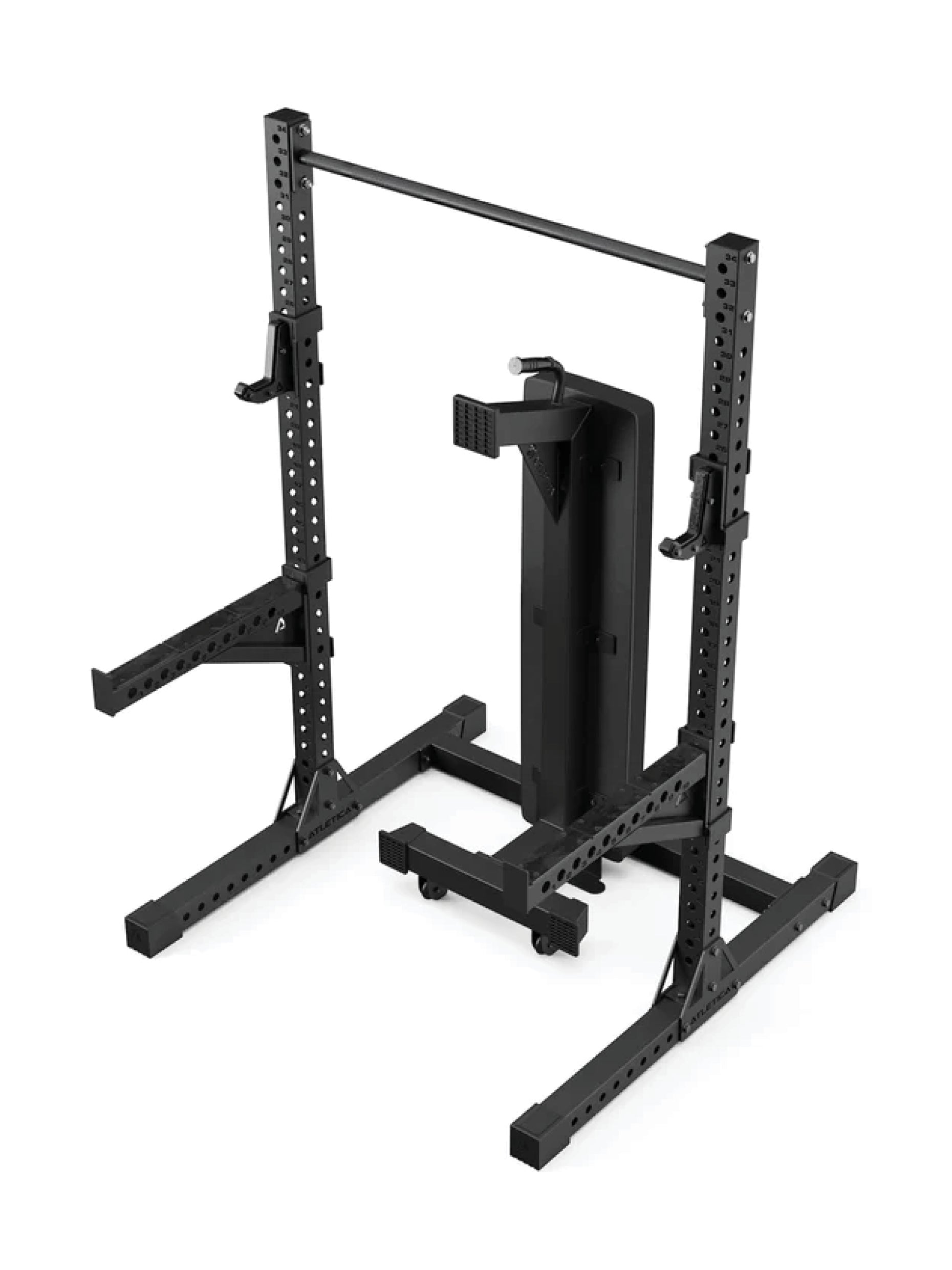 Power Rack Squat Rack Ghost Set R7: Spotter Arms, J-Hooks und Klimmzugstange inkl.