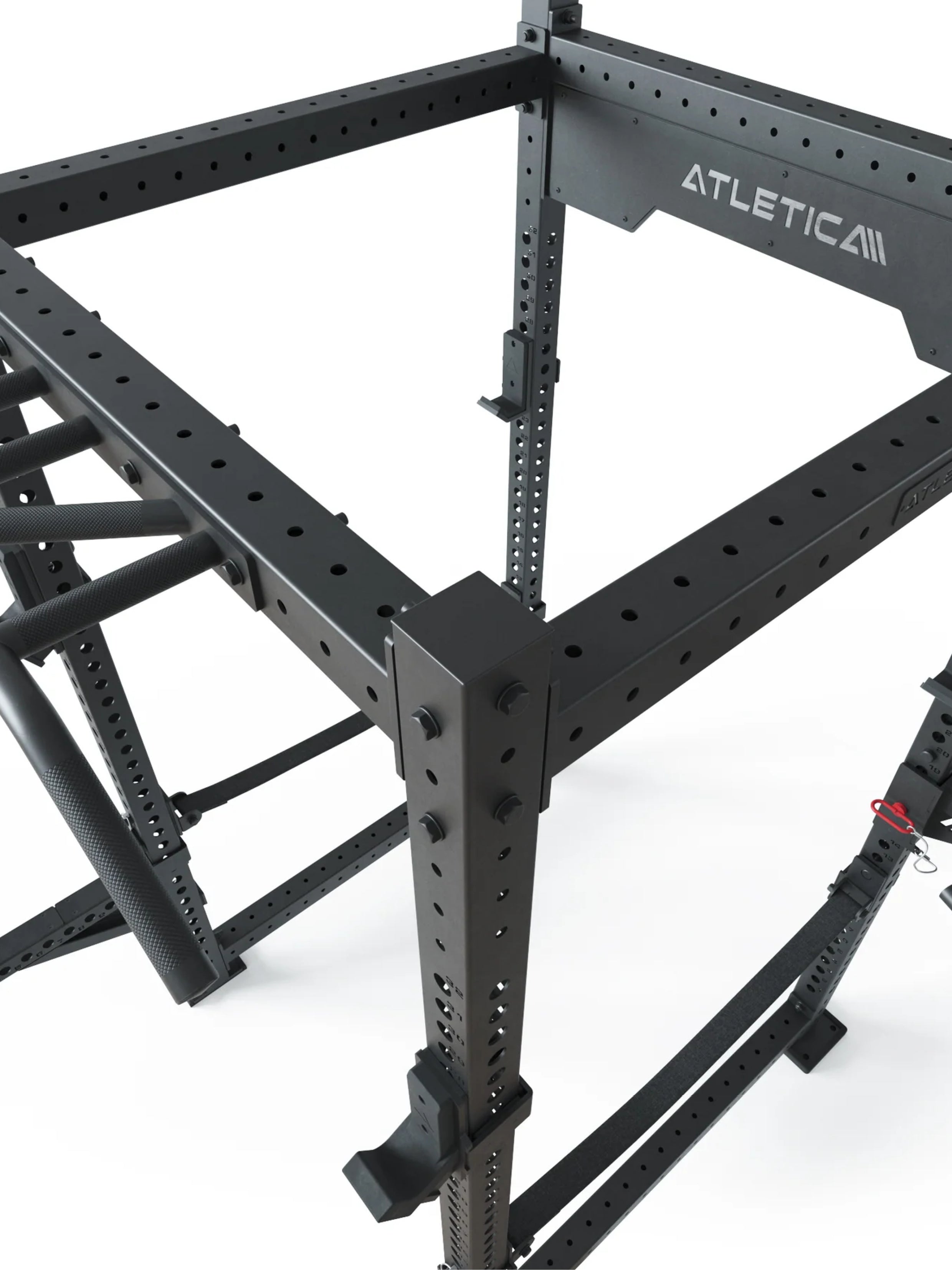 Power Rack R8-SoundWave: Squat Rack, 226x123x123 cm | 186 kg | Erweiterbar