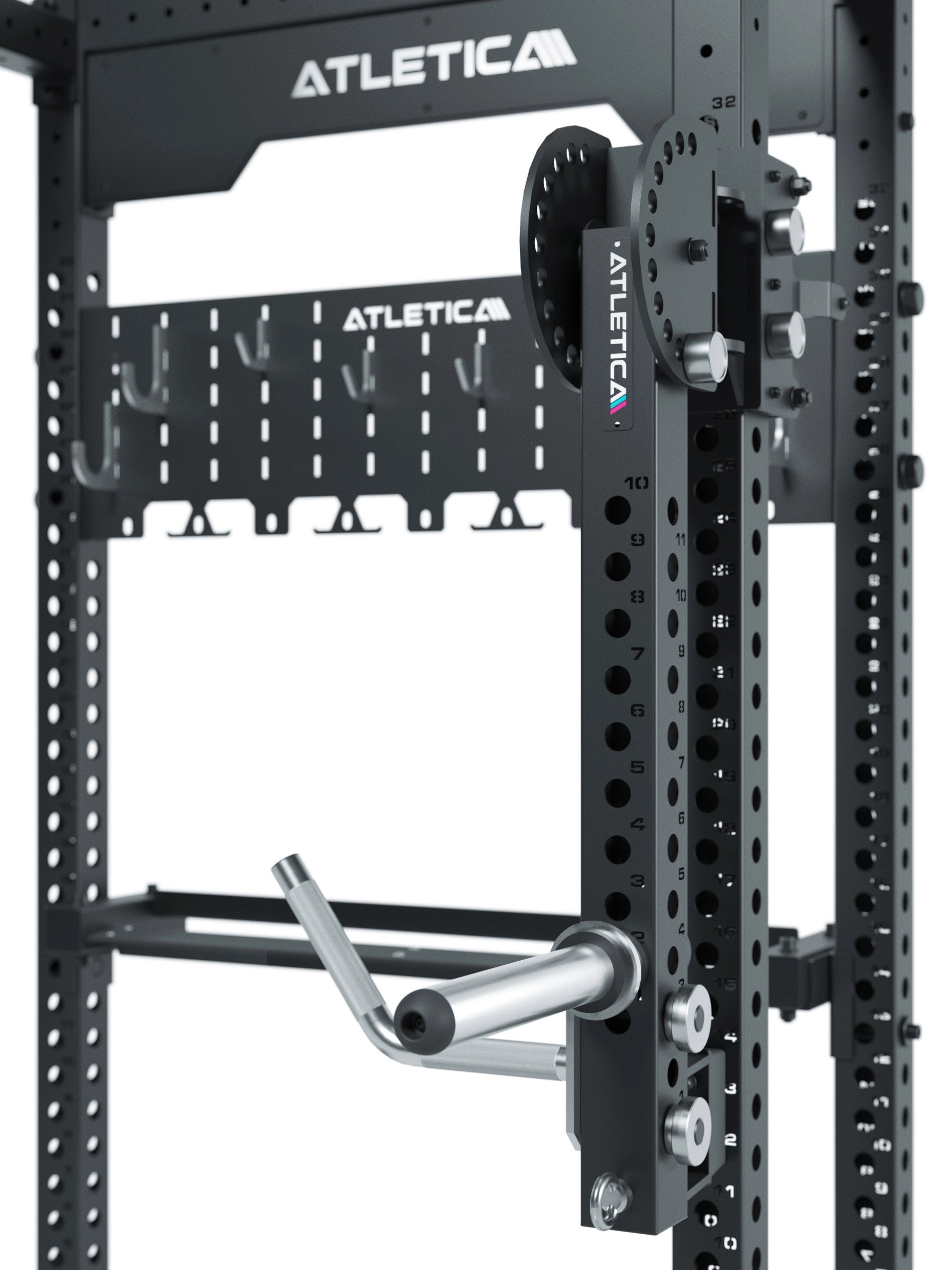 ATLETICA_R8_Stereo_Power_Rack_kompakt_mit_Jammer_Arms_und_Storagy_System, 