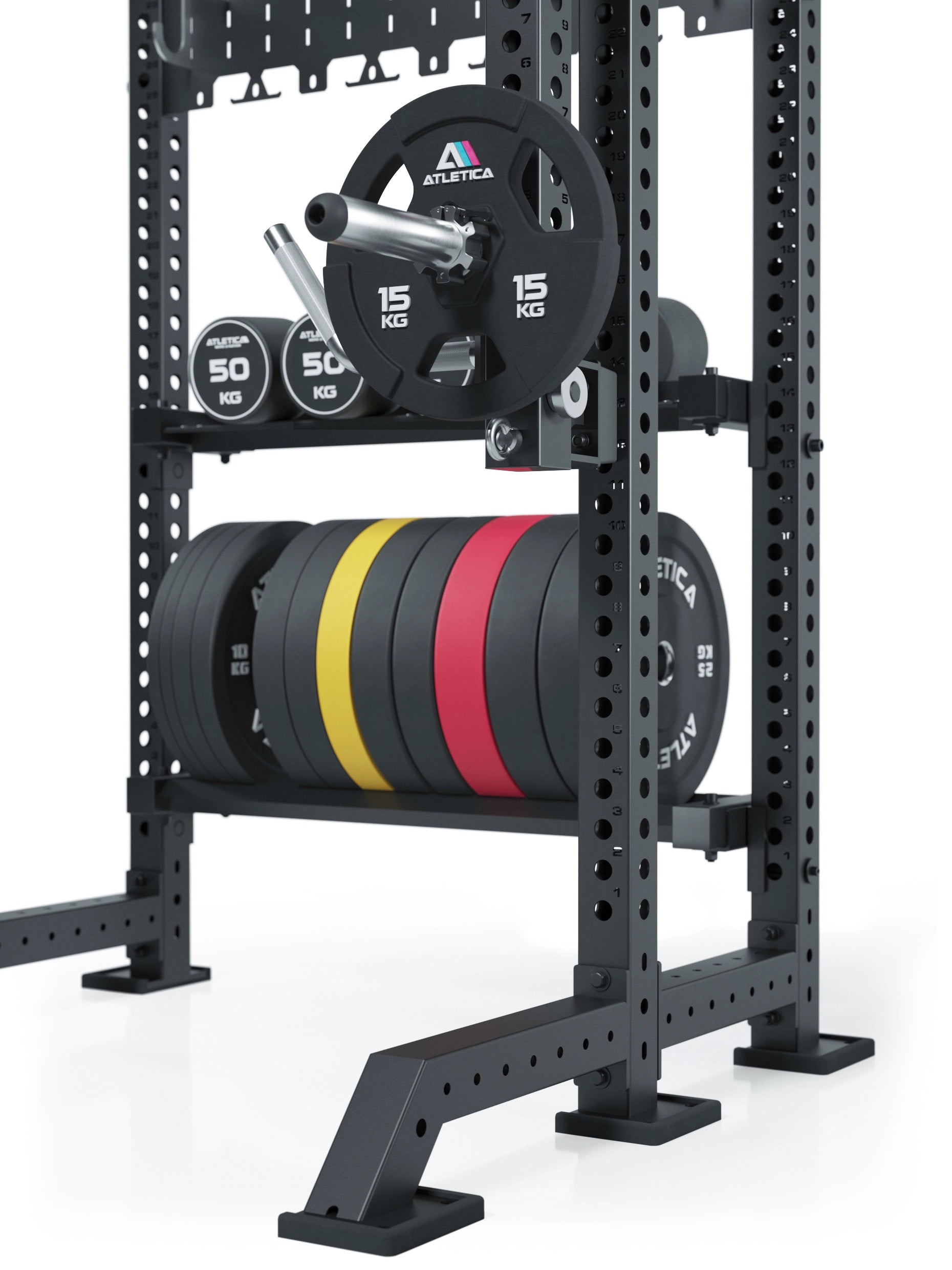 ATLETICA_R8_Stereo_Power_Rack_kompakt_mit_Jammer_Arms_und_Storagy_System, 