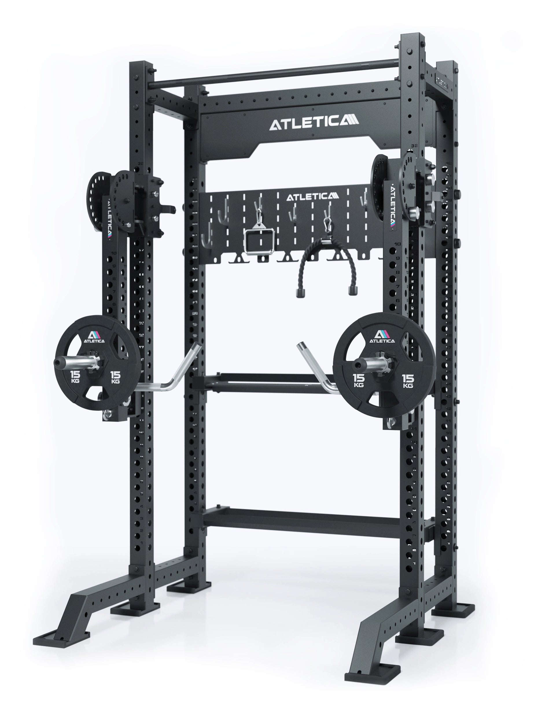ATLETICA_R8_Stereo_Power_Rack_kompakt_mit_Jammer_Arms_und_Storagy_System, 