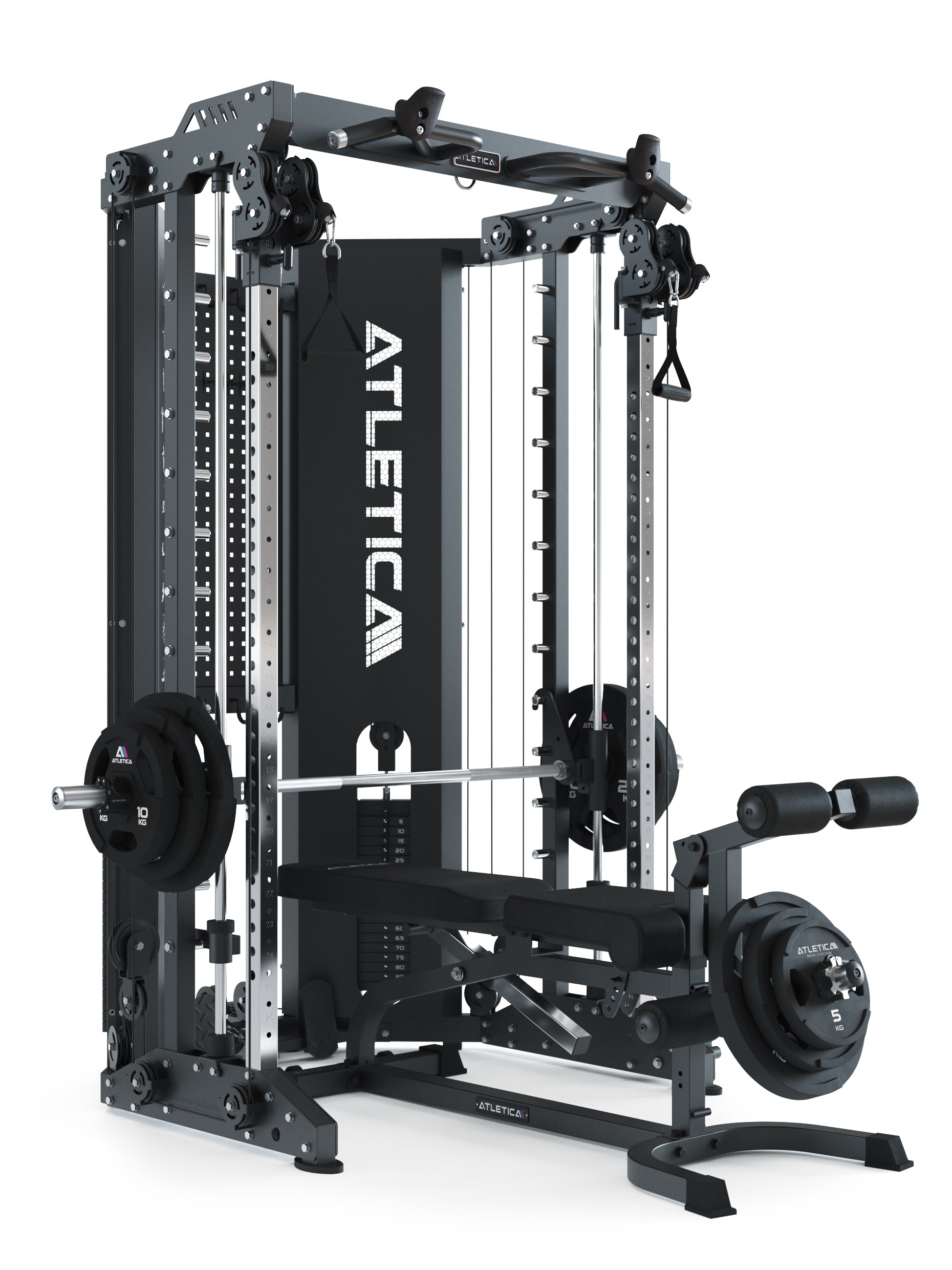 All-in-One-Kraftstation mit X-Bench Hantelbank RAVEN