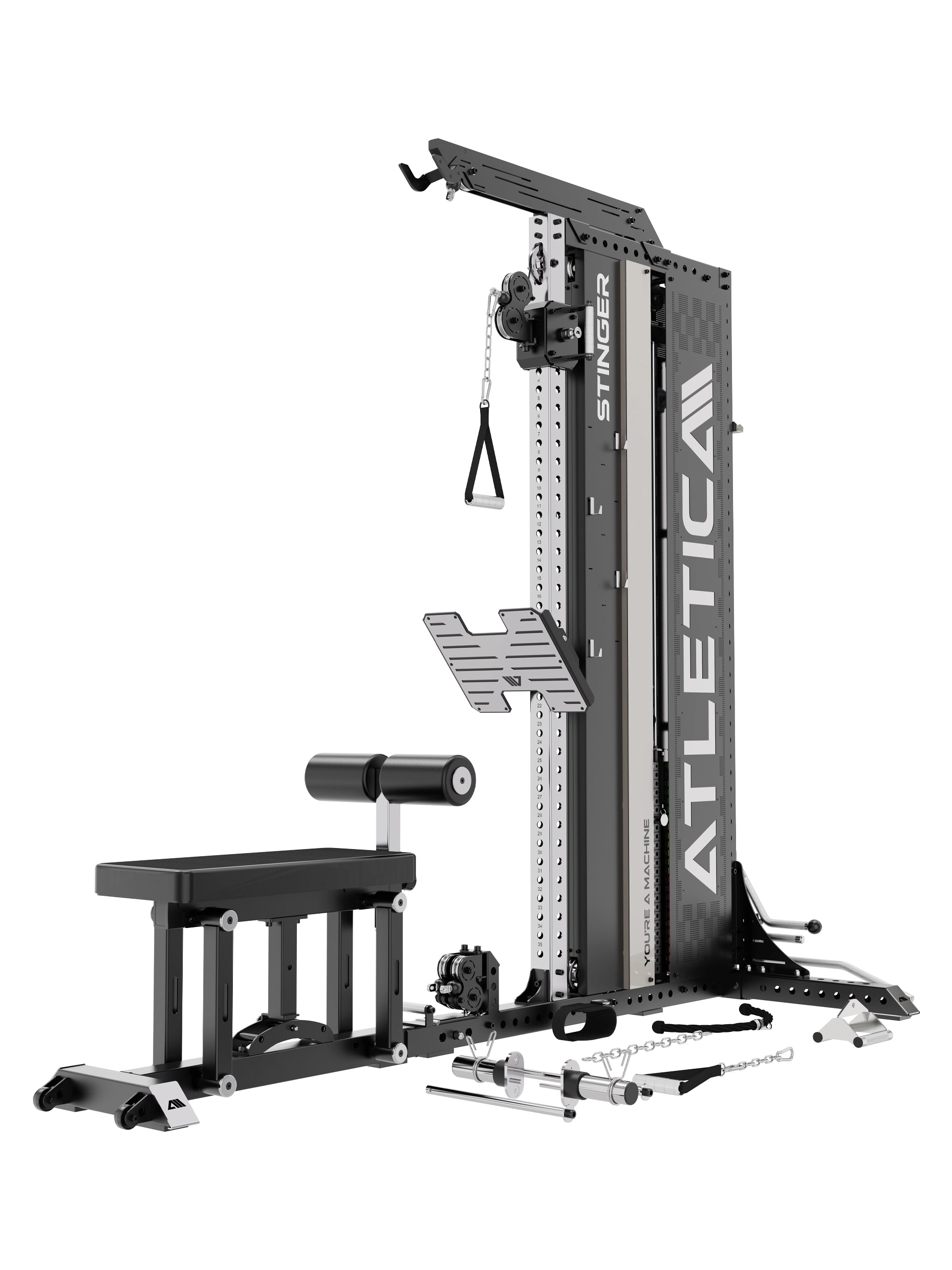 Stinger: Kombination aus Functional Trainer sowie Lat- und Ruderzugstation