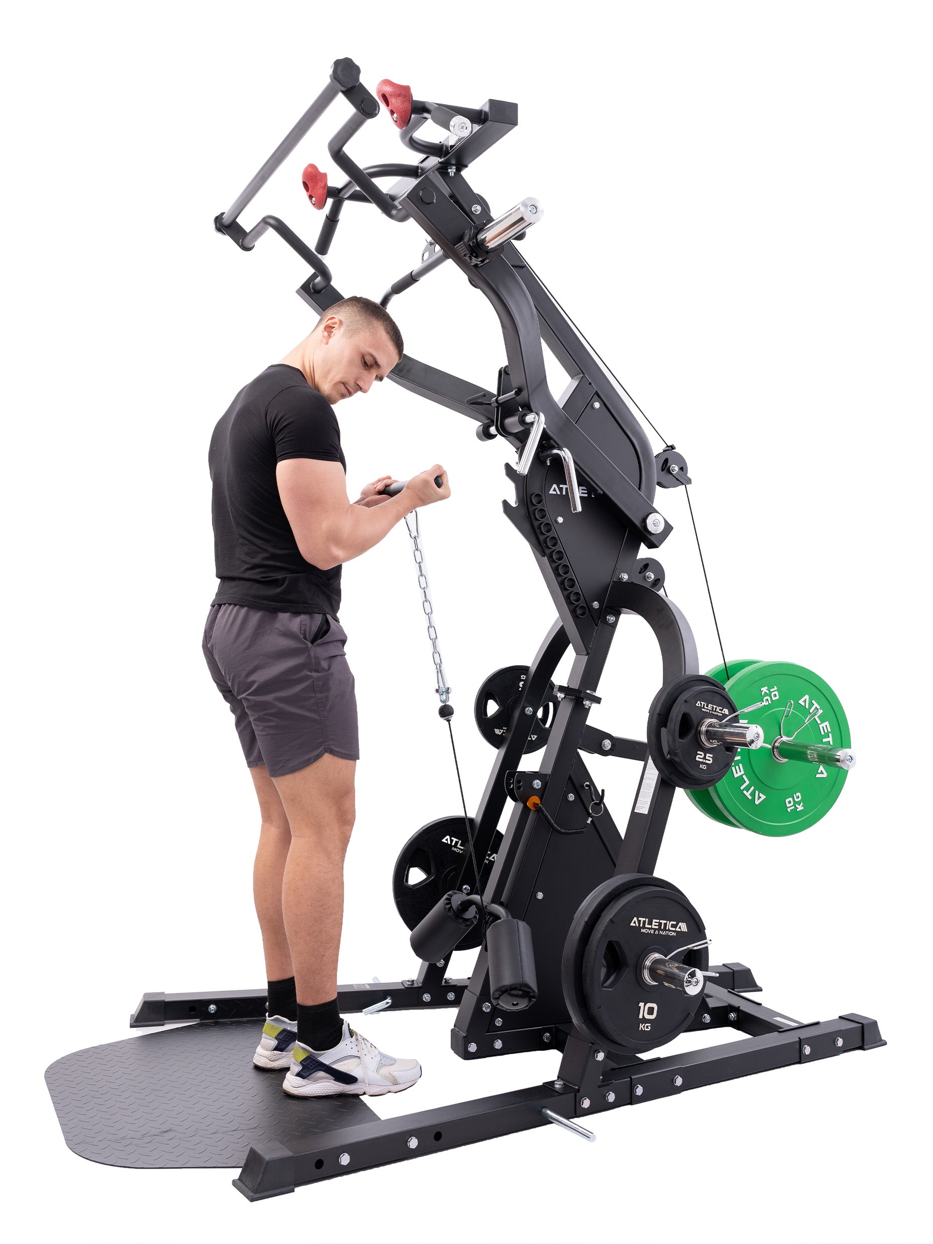 Kabelzugstation Triton, Multigym Triplex Station: verstellbare Einstellungen, 