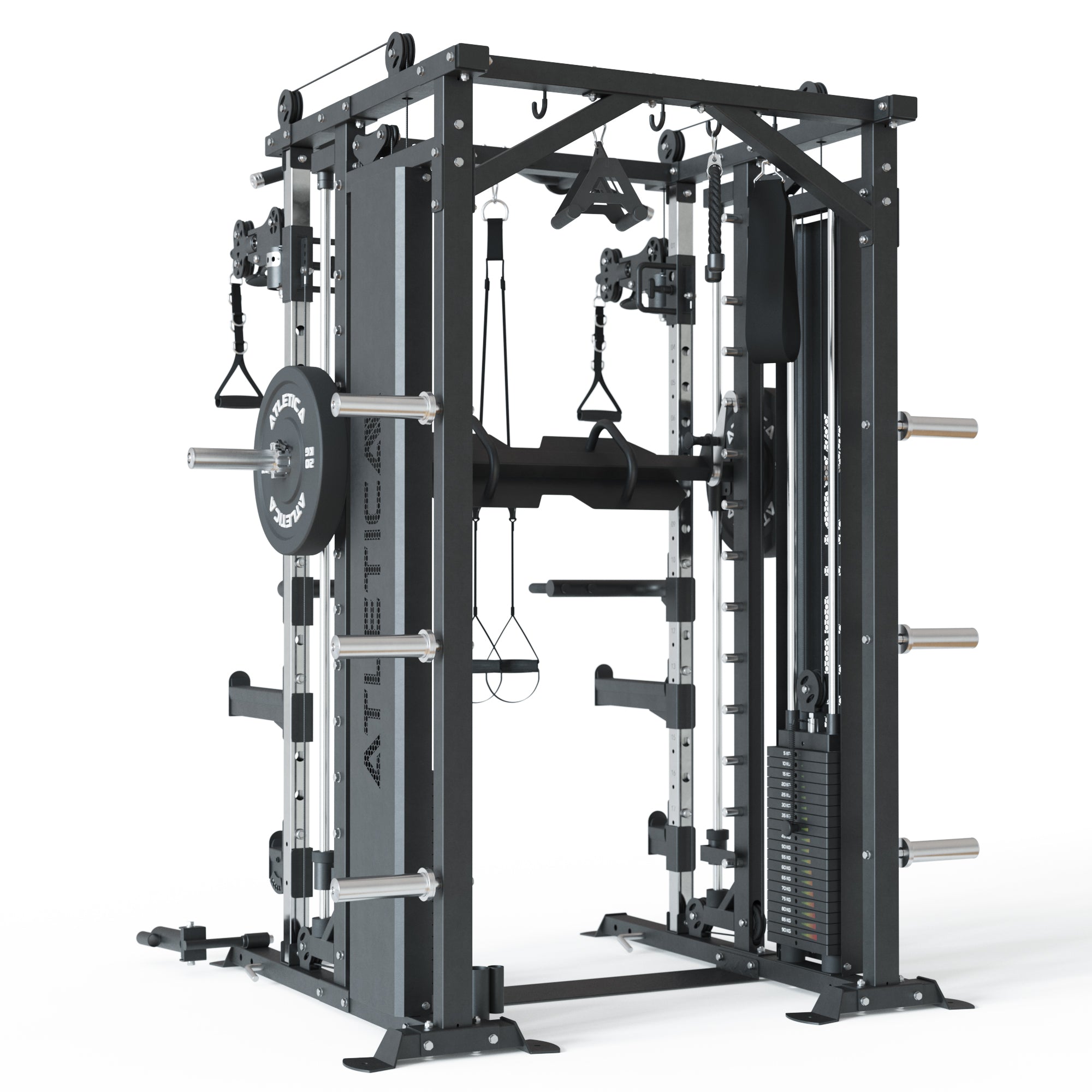 Kraftstation mit Smith Maschine und Flex-Cross System X-Fortress: Studio Einsatz möglich