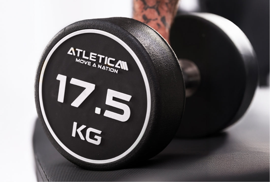 Rundhanteln 17.5kg mit elastischerer Oberfläche 