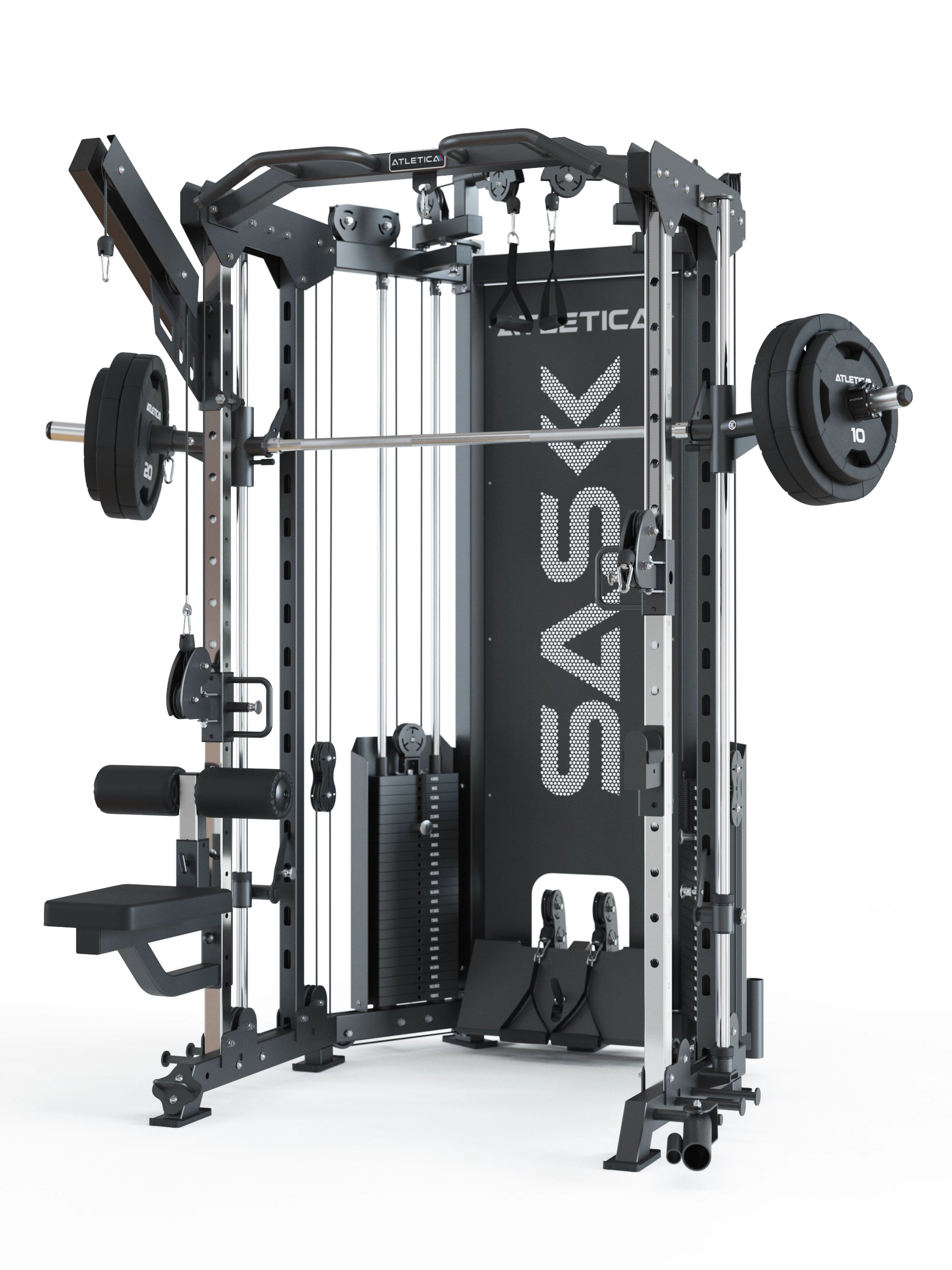 Multipresse Kraftstation mit dualem Kabelzug von Atletica